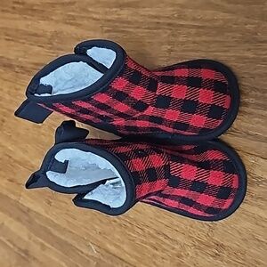Capelli of New York Size 4 Plaid Red & Black Baby Shoes with BowBooties - NEW